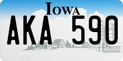 IA license plate AKA590