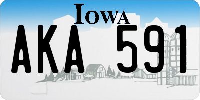 IA license plate AKA591
