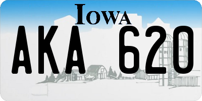 IA license plate AKA620
