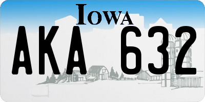 IA license plate AKA632