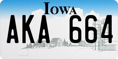 IA license plate AKA664