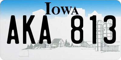 IA license plate AKA813