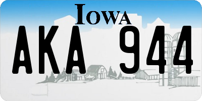 IA license plate AKA944
