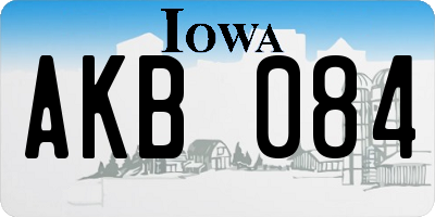 IA license plate AKB084