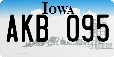 IA license plate AKB095