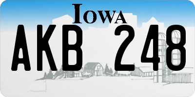 IA license plate AKB248