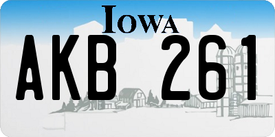 IA license plate AKB261