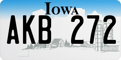 IA license plate AKB272