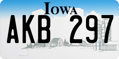 IA license plate AKB297