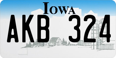 IA license plate AKB324