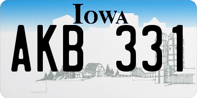 IA license plate AKB331