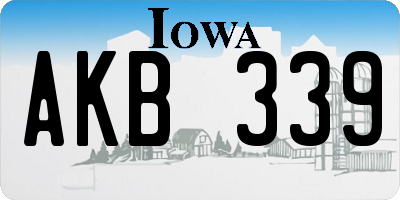 IA license plate AKB339