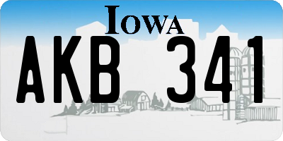 IA license plate AKB341