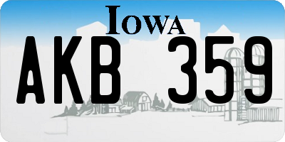 IA license plate AKB359