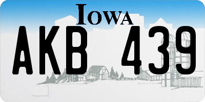 IA license plate AKB439