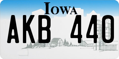 IA license plate AKB440