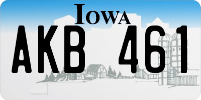 IA license plate AKB461