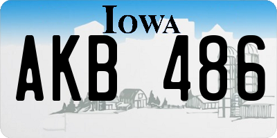 IA license plate AKB486