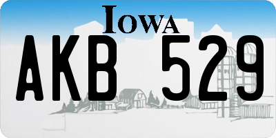 IA license plate AKB529