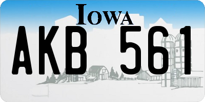 IA license plate AKB561