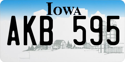 IA license plate AKB595