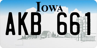 IA license plate AKB661