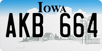 IA license plate AKB664