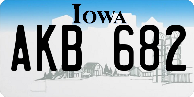 IA license plate AKB682