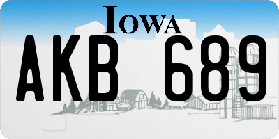 IA license plate AKB689