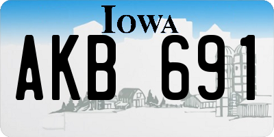 IA license plate AKB691