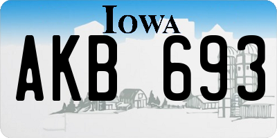 IA license plate AKB693