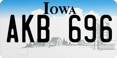 IA license plate AKB696