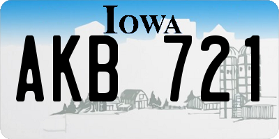 IA license plate AKB721
