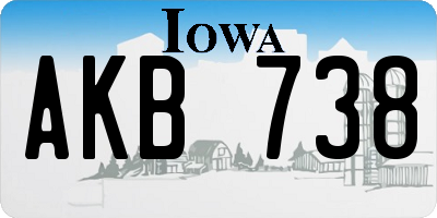 IA license plate AKB738