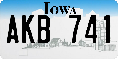 IA license plate AKB741