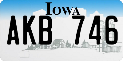 IA license plate AKB746