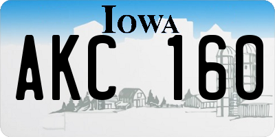 IA license plate AKC160