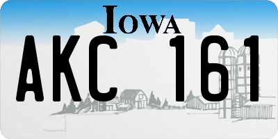 IA license plate AKC161
