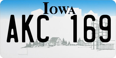 IA license plate AKC169