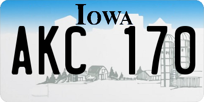 IA license plate AKC170