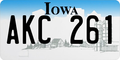 IA license plate AKC261