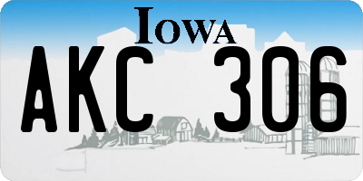 IA license plate AKC306
