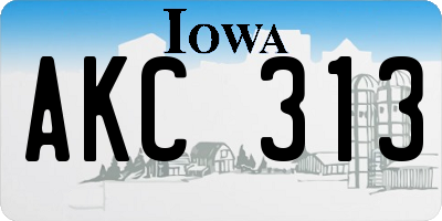 IA license plate AKC313