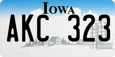 IA license plate AKC323