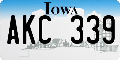 IA license plate AKC339