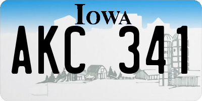 IA license plate AKC341
