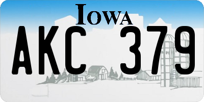 IA license plate AKC379