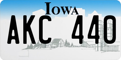 IA license plate AKC440