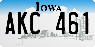 IA license plate AKC461