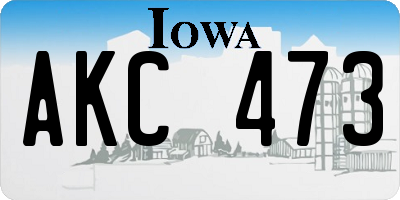 IA license plate AKC473